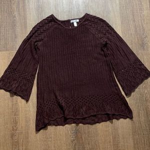 LC Lauren Conrad eggplant sweater size small